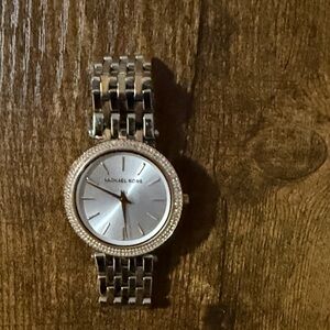 Michael Kors Silver Women's Watch with Crystal Accents